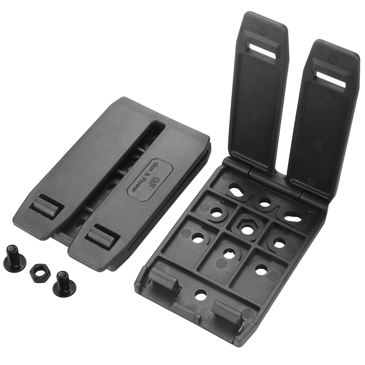Gun&Flower 4-Pack MOLLE Adapters – Polymer Modular Attachment For Holsters & Mag Pouches, Black